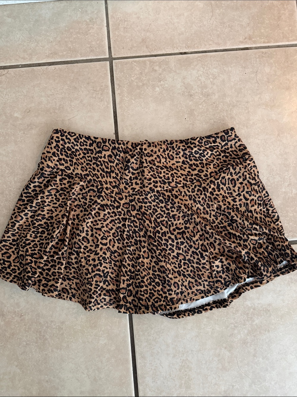 Leopard Print Women’s Skort - Tan/Black